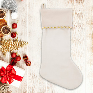 Velvet Christmas Stockings (Cream)