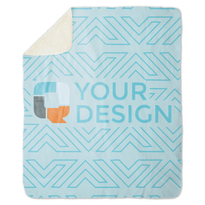 White Sherpa Polar fleece blanket Double layer  50x60