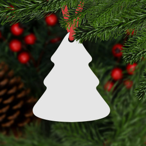 Metal Christmas Tree Ornament - Single Sided