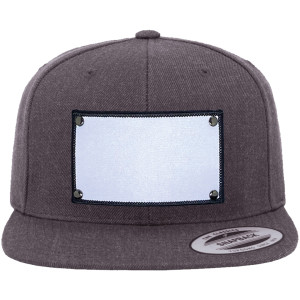 Custom Yupoong 6089 Flat Hat Large Rectangle Patch