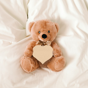 Teddy Bear with Heart Sign