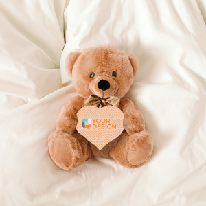 Teddy Bear with Heart Sign
